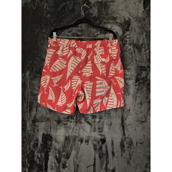 J. Crew Factory Flex Swimwear Men's Medium Sailing away  Red - Picture 5 of 10